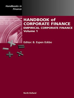 cover image of Handbook of Corporate Finance